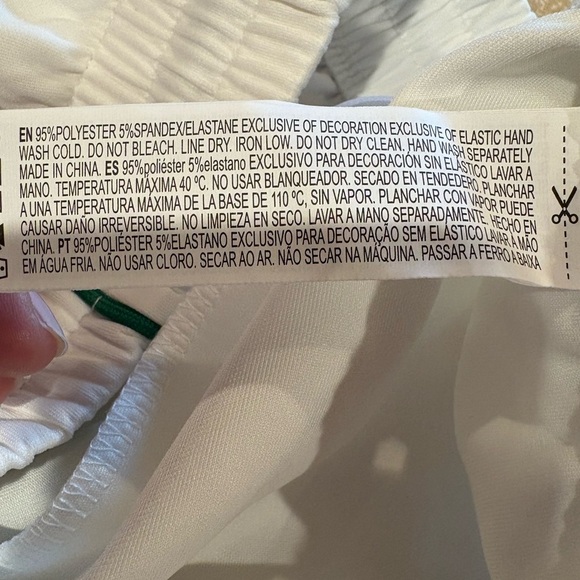 Forever 21 Womens Mid Rise Running Short-Juniors white green trim size L NWT - Picture 7 of 10